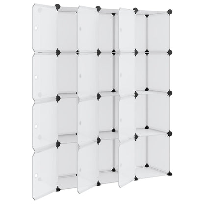 Aufbewahrungswürfel-Organizer mit 12 Würfeln und Türen Transparent PP