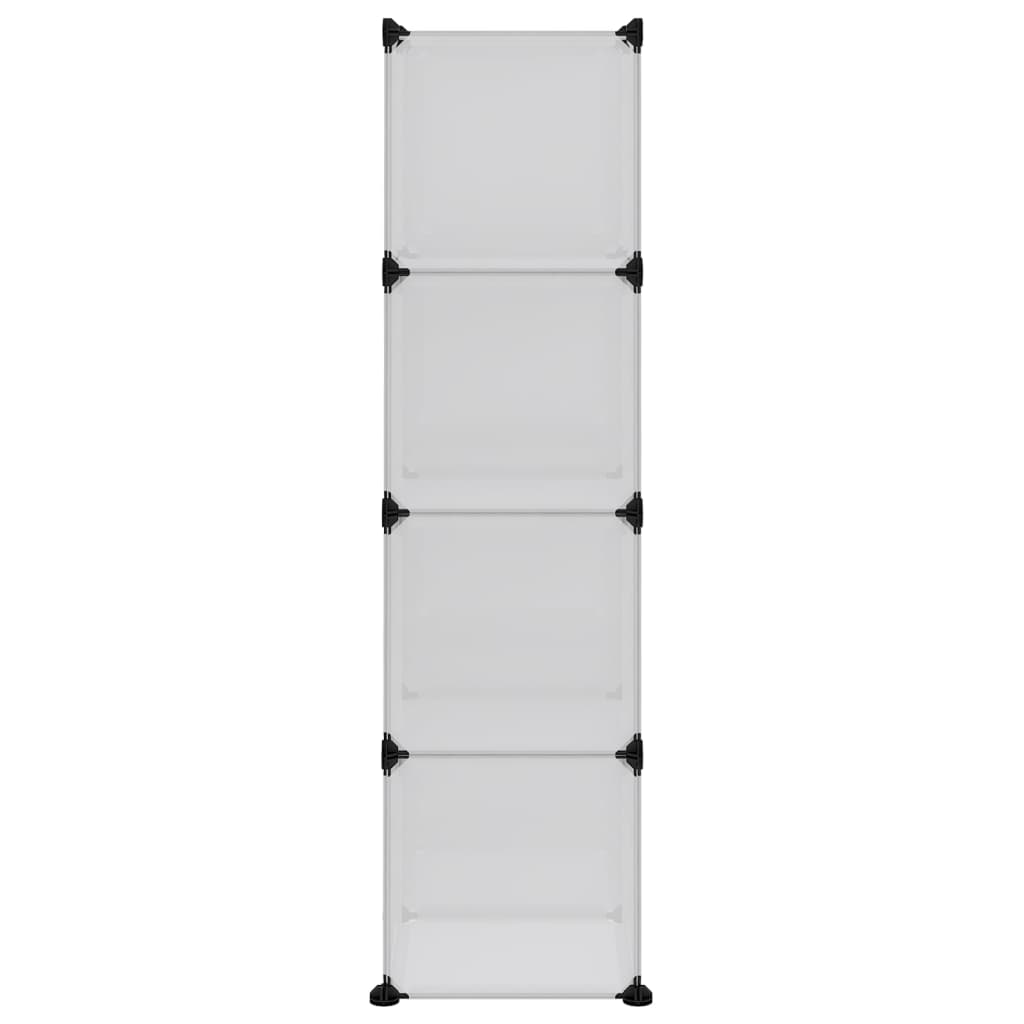 Aufbewahrungswürfel-Organizer mit 12 Würfeln und Türen Transparent PP