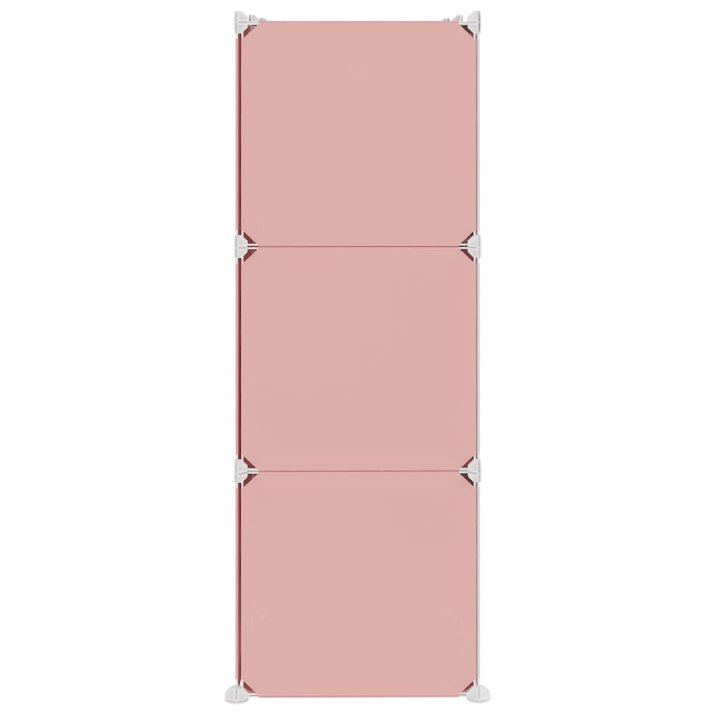 Kinderschrank Modular mit 6 Würfeln Rosa PP