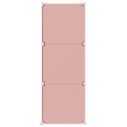Kinderschrank Modular mit 6 Würfeln Rosa PP