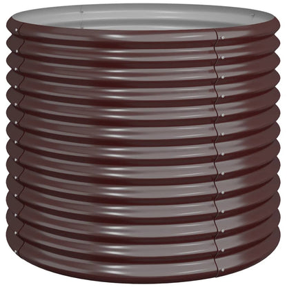 Pflanzkübel Verzinkter Stahl 80x80x68 cm Braun