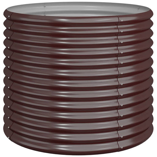 Pflanzkübel Verzinkter Stahl 80x80x68 cm Braun