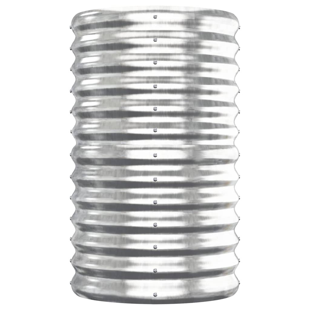 Hochbeet Verzinkter Stahl 152x40x68 cm Silbern