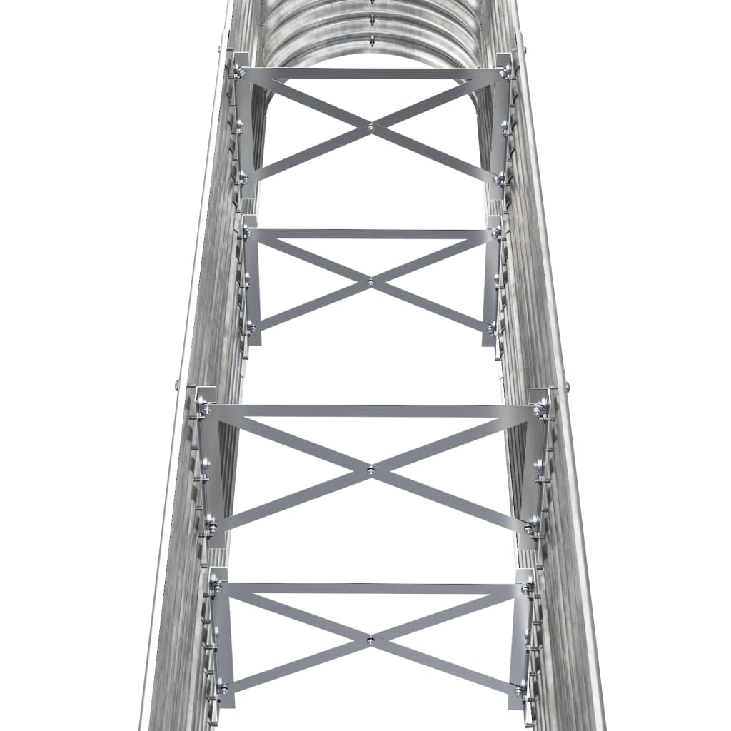 Hochbeet Verzinkter Stahl 152x40x68 cm Silbern