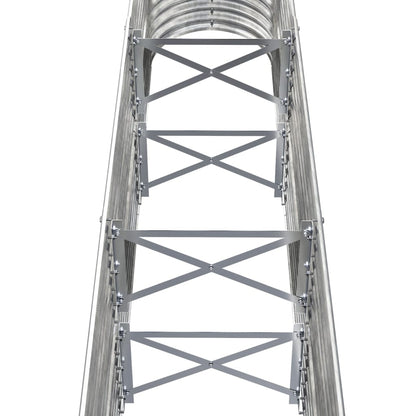 Hochbeet Verzinkter Stahl 152x40x68 cm Silbern