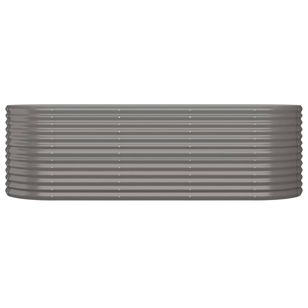 Hochbeet Verzinkter Stahl 224x80x68 cm Grau