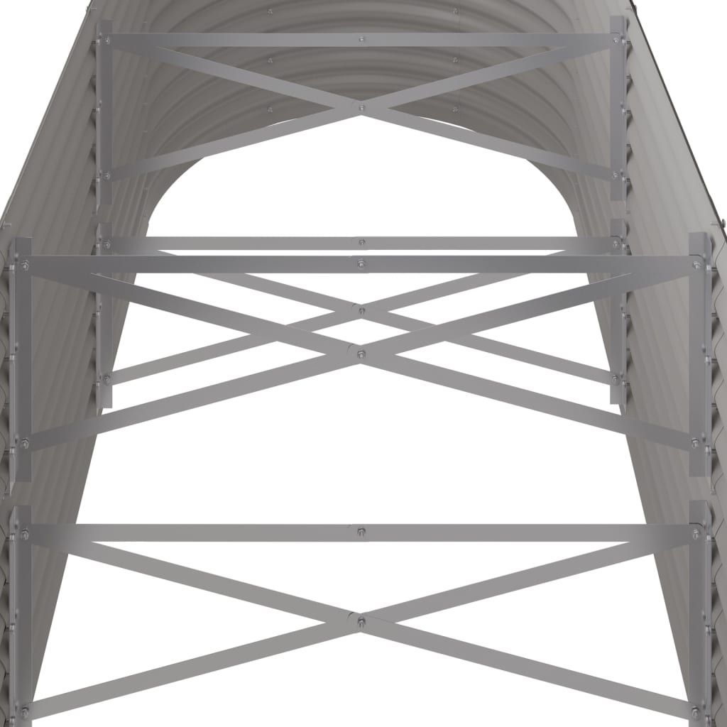 Hochbeet Verzinkter Stahl 224x80x68 cm Grau