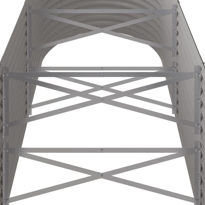 Hochbeet Verzinkter Stahl 224x80x68 cm Grau