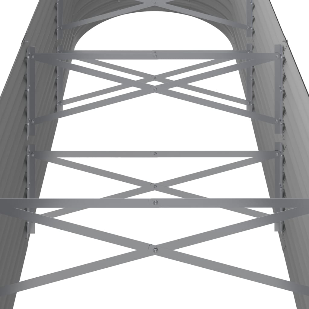 Hochbeet Verzinkter Stahl 296x80x68 cm Grau