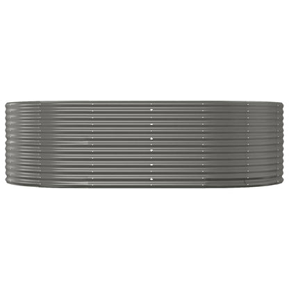 Hochbeet Grau 212x140x68 cm Verzinkter Stahl