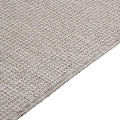 Outdoor-Teppich Flachgewebe 80x250 cm Hellgrau