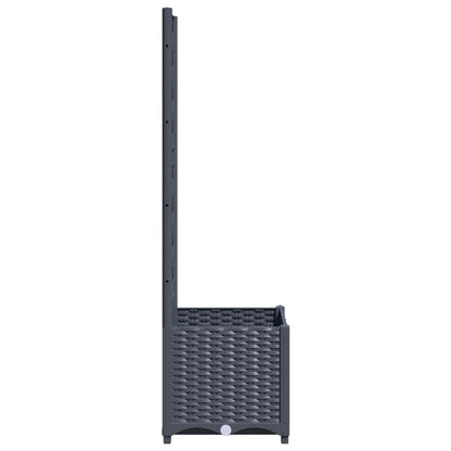 Garten-Pflanzgefäß mit Spalier Blaugrau 40 x 40 x 136 cm PP