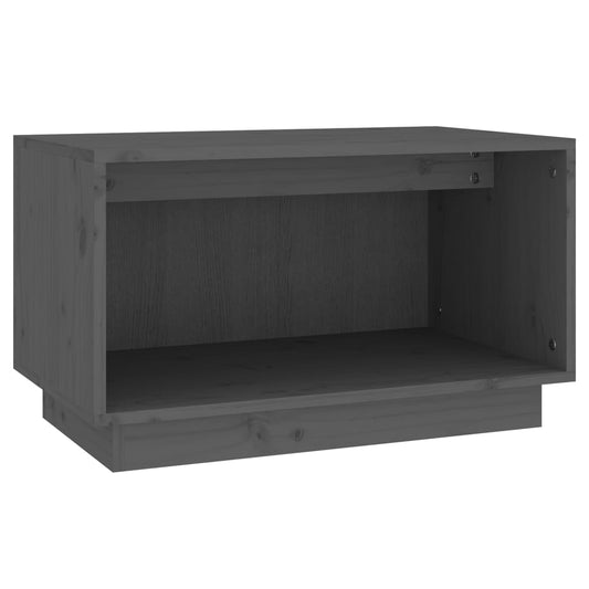 TV-Schrank Grau 60x35x35 cm Massivholz Kiefer