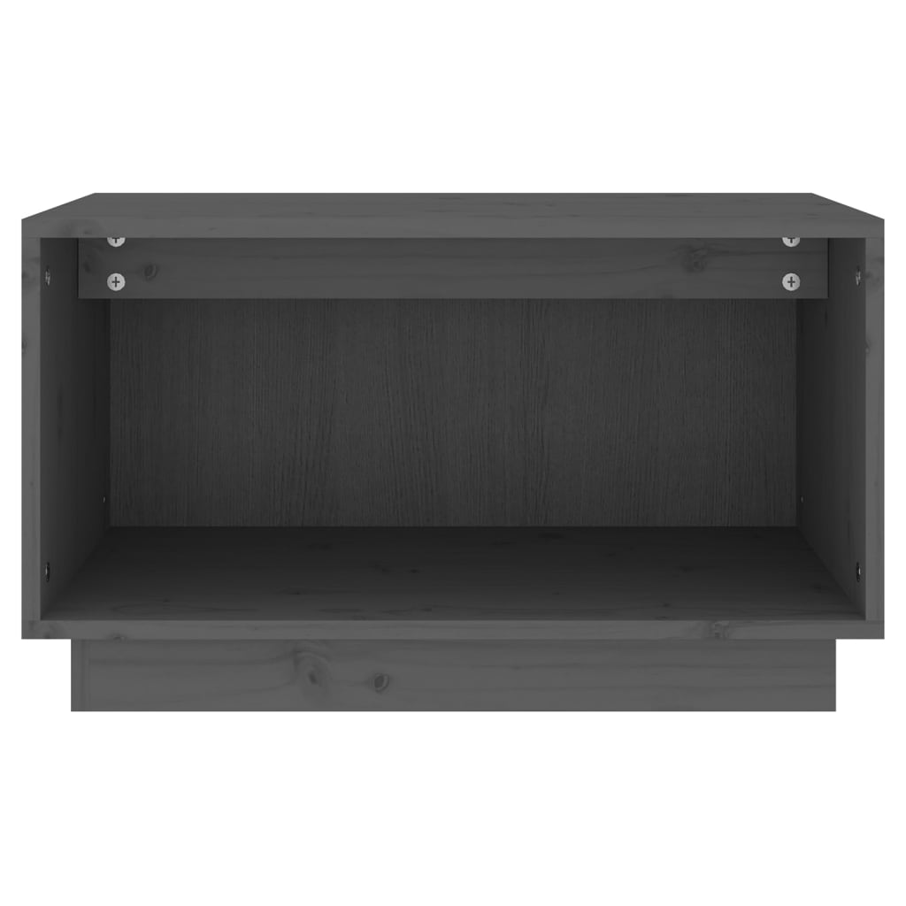TV-Schrank Grau 60x35x35 cm Massivholz Kiefer