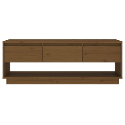 TV-Schrank Honigbraun 110,5x34x40 cm Massivholz Kiefer