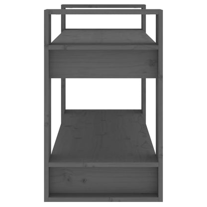 Bücherregal/Raumteiler Grau 80x35x56,5 cm Massivholz Kiefer