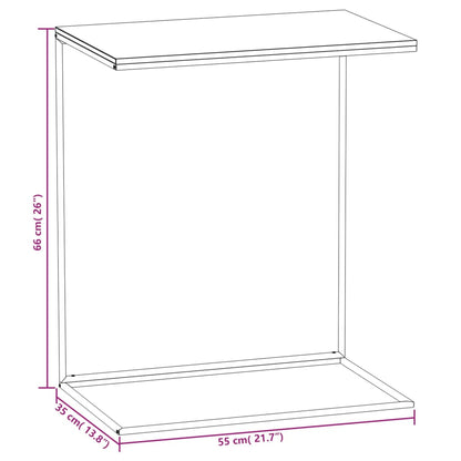 Beistelltisch Weiß 55x35x66 cm Holzwerkstoff