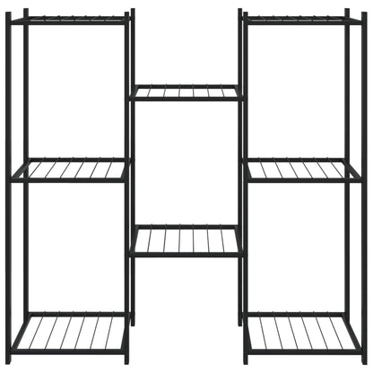 Blumenständer 83x25x80 cm Schwarz Eisen