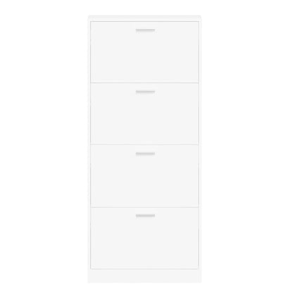 Schuhschrank Weiß 59x17x150 cm Holzwerkstoff