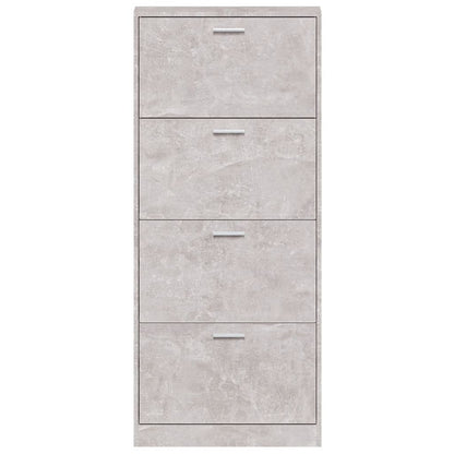 Schuhschrank Betongrau 59x17x150 cm Holzwerkstoff