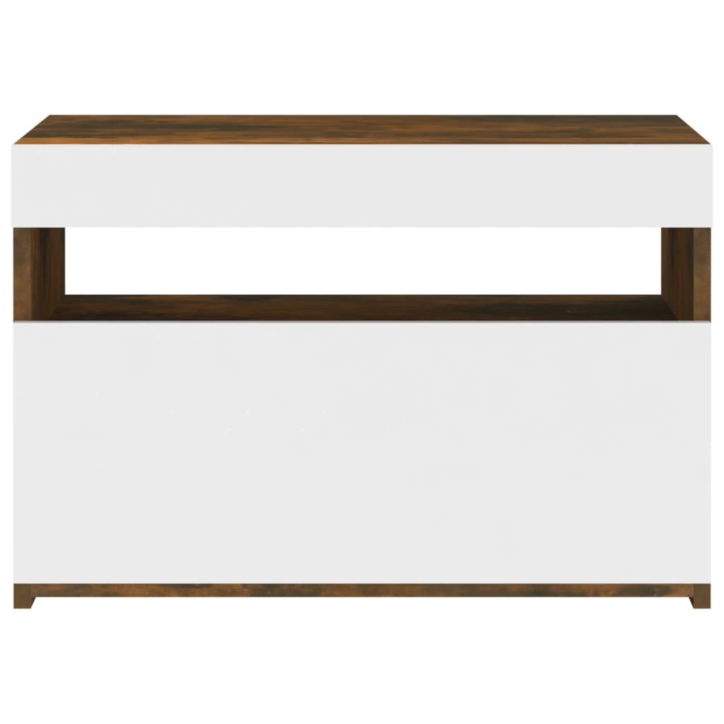 TV-Schrank mit LED-Leuchten Räuchereiche 60x35x40 cm