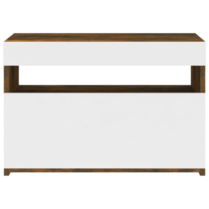 TV-Schrank mit LED-Leuchten Räuchereiche 60x35x40 cm