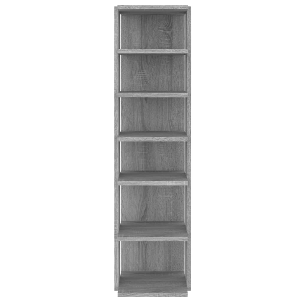 Schuhregale 2 Stk. Grau Sonoma 27,5x27x102 cm Holzwerkstoff