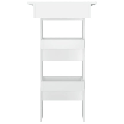 Wand-Bartisch Weiß 102x45x103,5 cm Holzwerkstoff