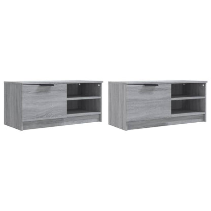 TV-Schränke 2 Stk. Grau Sonoma 80x35x36,5 cm Holzwerkstoff