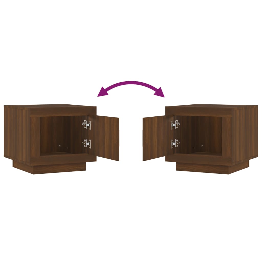 Couchtisch Braun Eichen-Optik 51x50x45 cm Holzwerkstoff