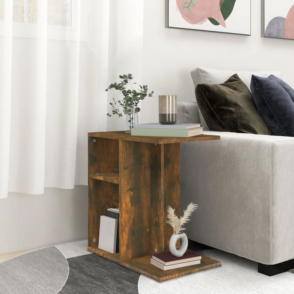 Beistelltisch Räuchereiche 50x30x50 cm Holzwerkstoff