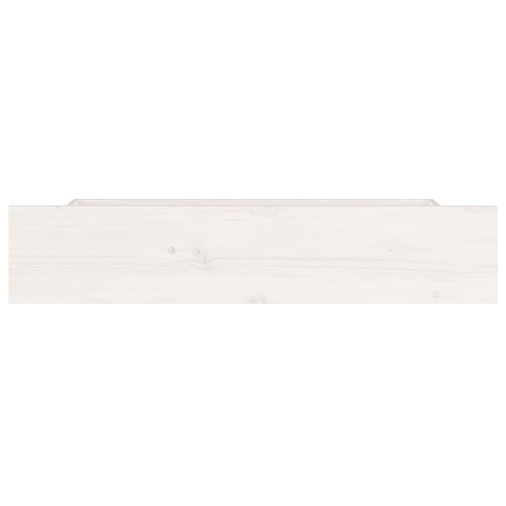 Bettschubladen 4 Stk. Weiß Massivholz Kiefer