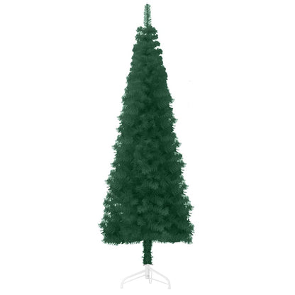 Künstlicher Halb-Weihnachtsbaum mit Ständer Schlank Grün 150 cm