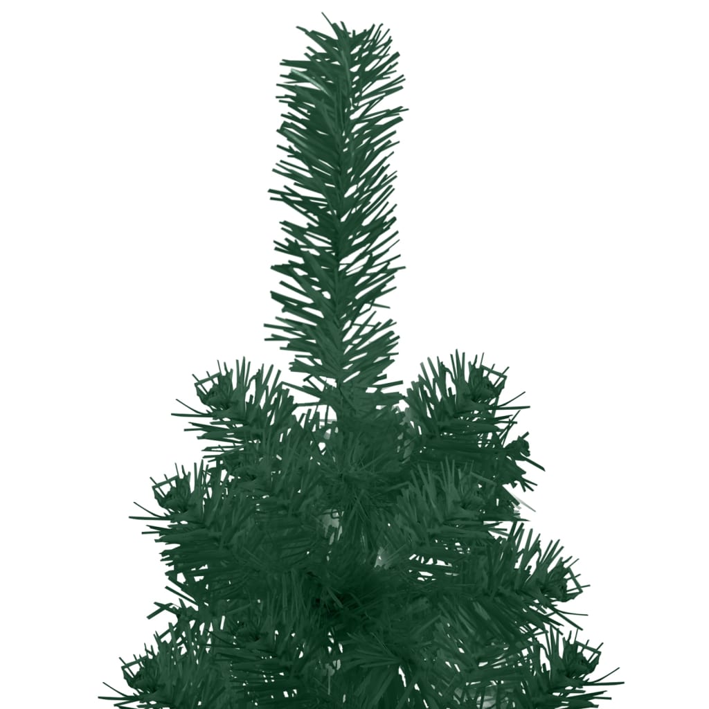 Künstlicher Halb-Weihnachtsbaum mit Ständer Schlank Grün 210 cm