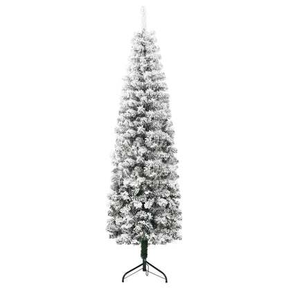 Künstlicher Halb-Weihnachtsbaum mit Schnee Schlank 240 cm