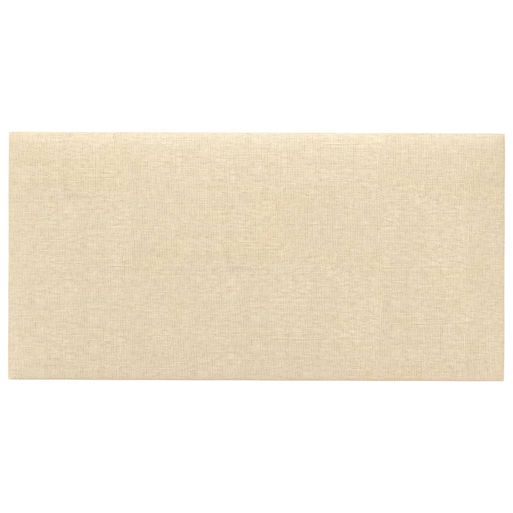 Wandpaneele 12 Stk. Creme 30x15 cm Stoff 0,54 m²