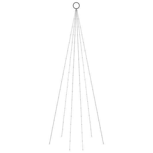 LED-Weihnachtsbaum für Fahnenmast Warmweiß 108 LEDs 180 cm