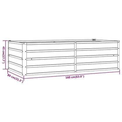 Hochbeet Rostig 160x80x45 cm Cortenstahl