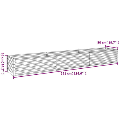 Garten-Hochbeet 291 x 50 x 36 cm Cortenstahl