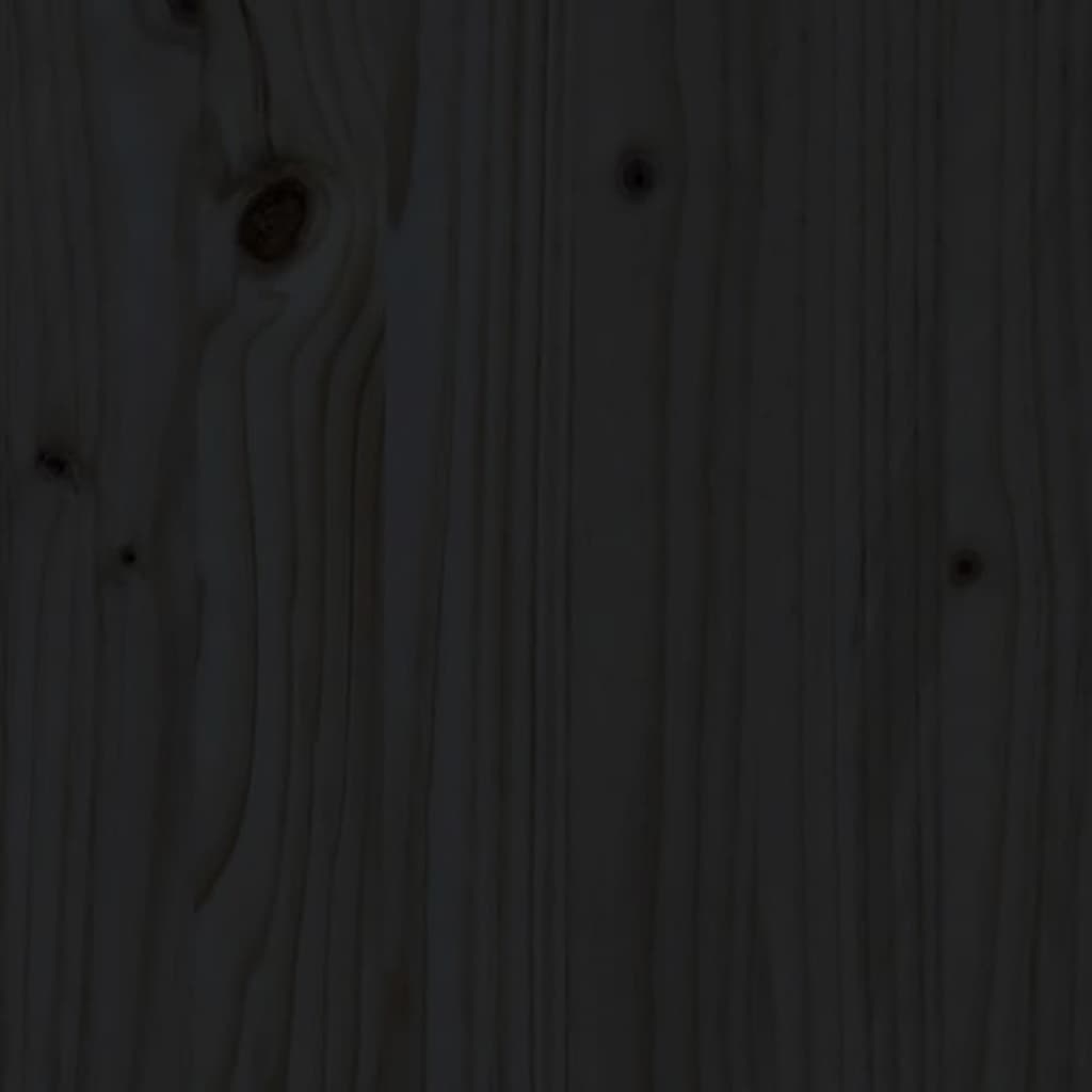 Ausziehbares Tagesbett Schwarz Massivholz Kiefer 2x(90x190) cm