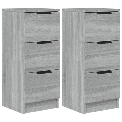 Sideboards 2 Stk. Grau Sonoma 30x30x70 cm Holzwerkstoff