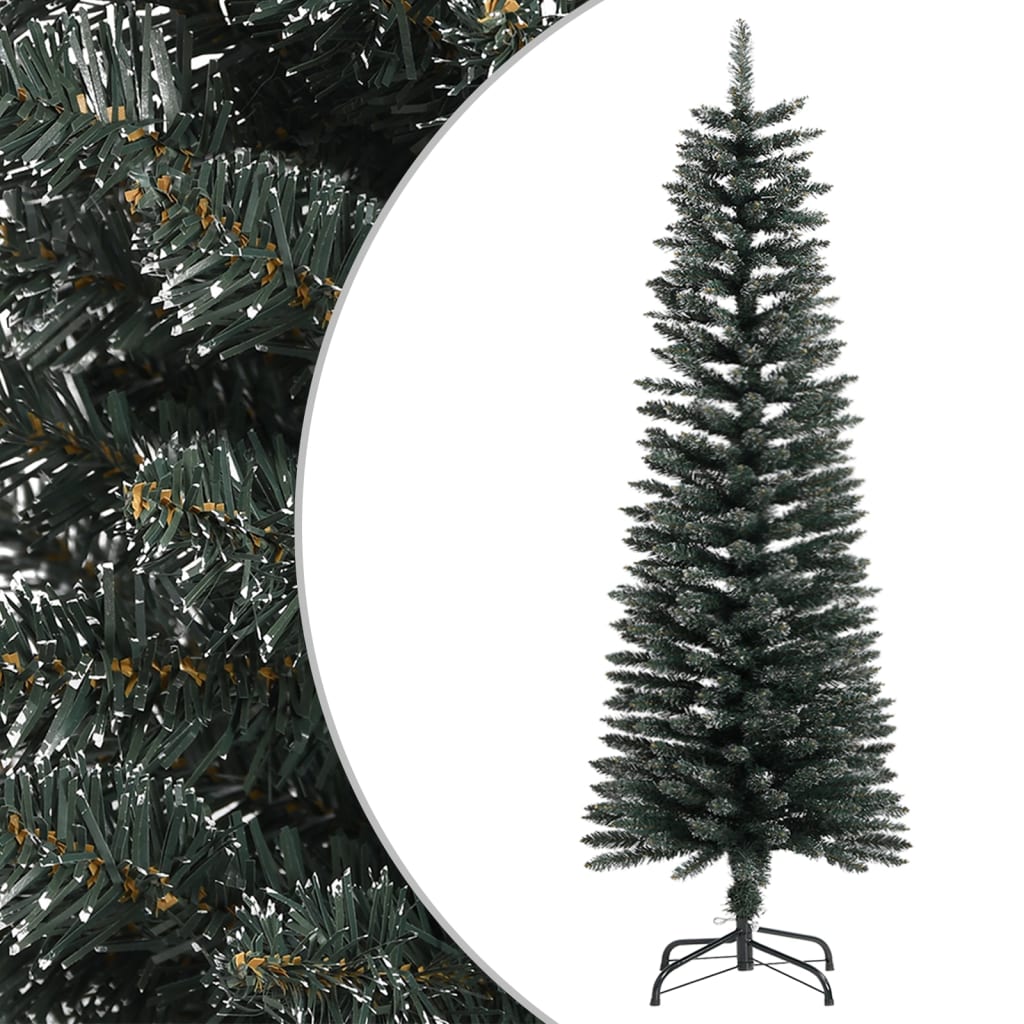 Künstlicher Weihnachtsbaum mit Ständer Schlank Grün 120 cm PVC