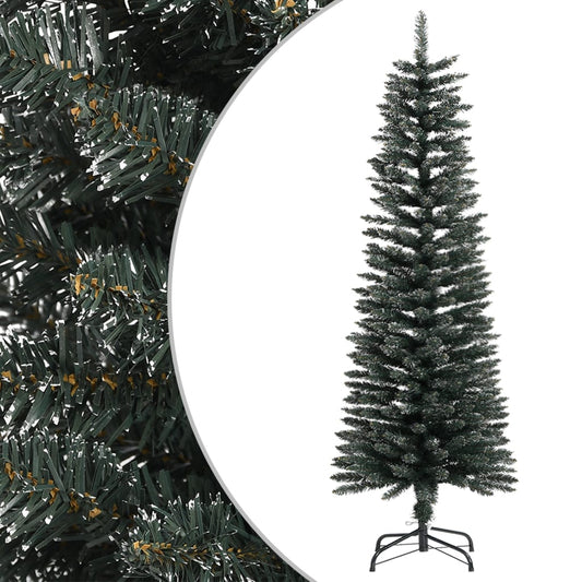 Künstlicher Weihnachtsbaum mit Ständer Schlank Grün 120 cm PVC