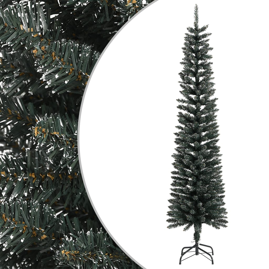 Künstlicher Weihnachtsbaum mit Ständer Schlank Grün 240 cm PVC