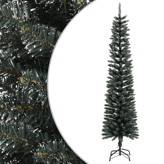 Künstlicher Weihnachtsbaum mit Ständer Schlank Grün 240 cm PVC