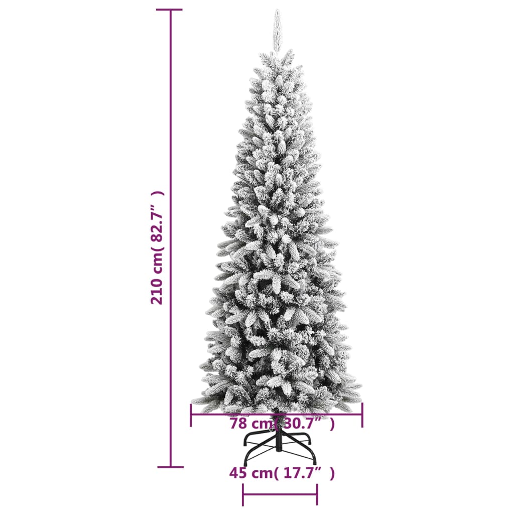 Künstlicher Weihnachtsbaum Beschneit 210 cm PVC&PE