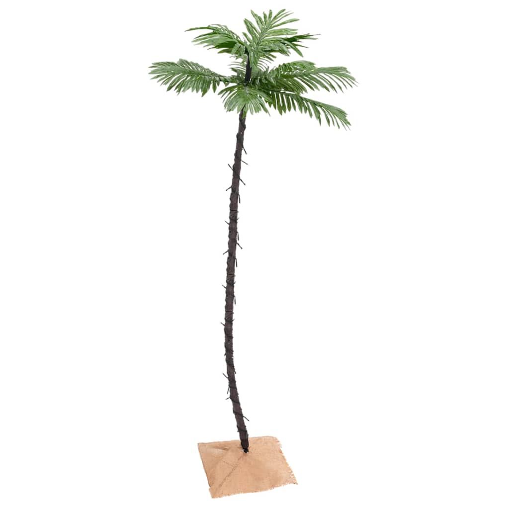 Künstliche Palme mit 96 LEDs Warmweiß 180 cm