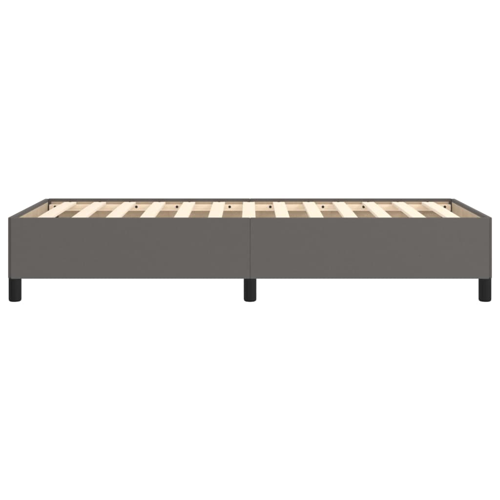 Bettgestell Grau 90x190 cm Kunstleder