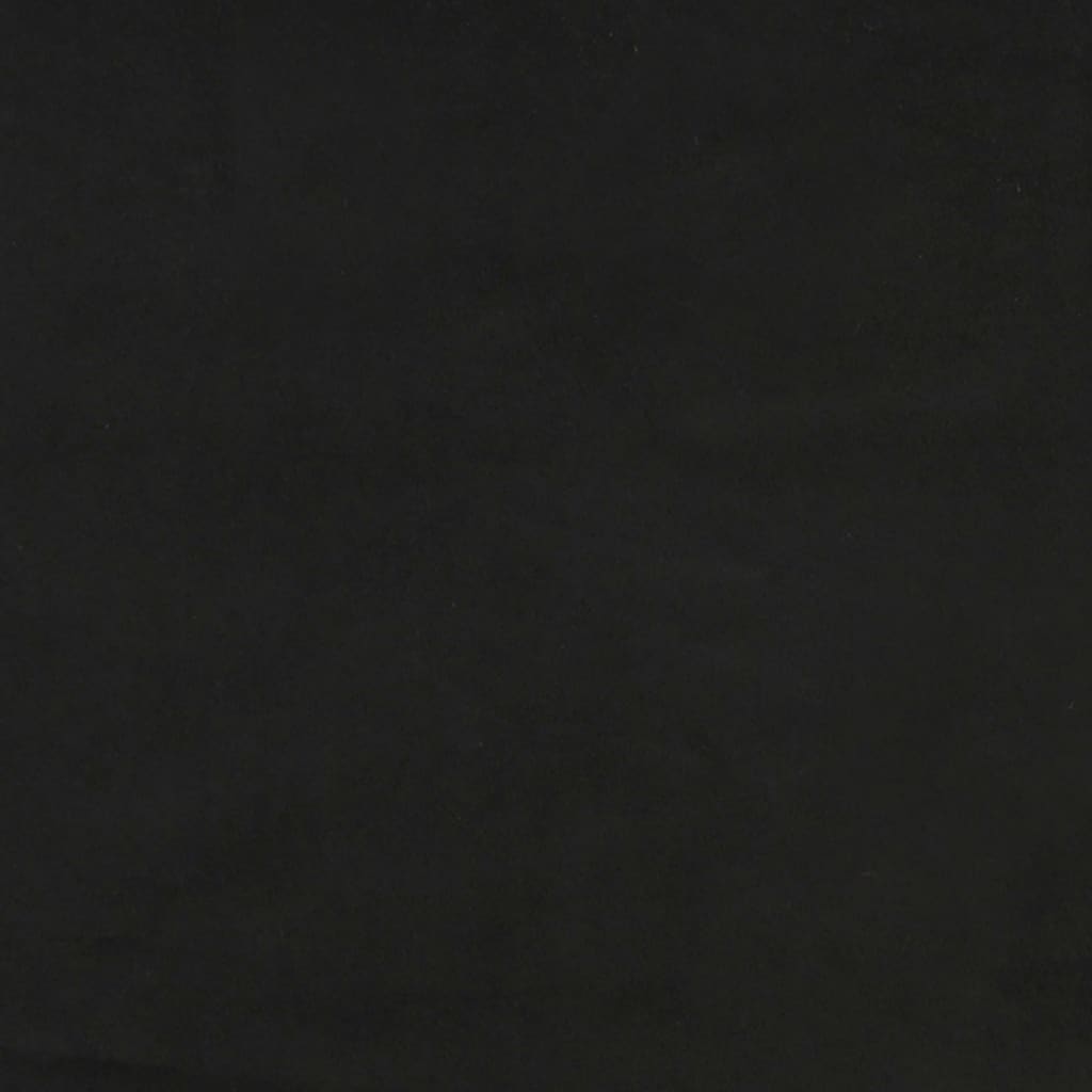 Bettgestell mit Kopfteil Schwarz 200x200 cm Samt