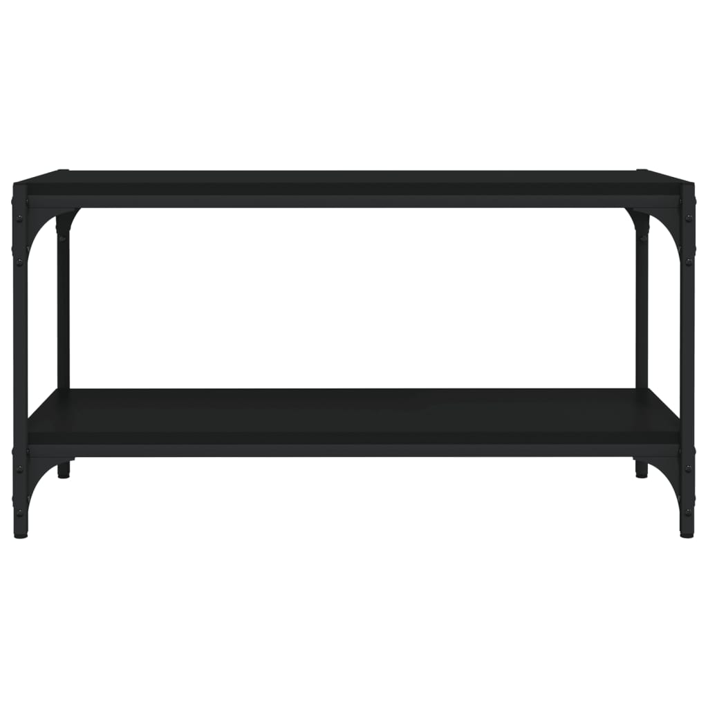 TV-Schrank Schwarz 80x33x41 cm Holzwerkstoff und Stahl